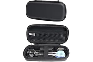 QOXEZY Étui de rangement en EVA pour fléchettes - Pour fléchettes en acier et à pointe souple - Convient aux pointes de fléchettes, arbres, ailettes