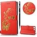 Produktbild WIWJ Schutzhülle für Sony Xperia XZ Premium Handyhülle Leather Case für Xperia XZ Premium Hülle Lederhülle Flip Wallet Cover [Heißprägen Prägung Schmetterlinge Ledertasche]Bookstyle Multi-Function Protektiv Kunstleder Stoßfest Bumper mit Kartenhalter Klappständer Magnetic Case Hülle für Sony Xperia XZ Premium+1x Touch Stylus Pen-Großes Rot