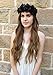 Large Black Rose Flower Hair Crown Garland Vintage Headband Boho Festival X-65 *EXCLUSIVELY SOLD BY STARCROSSED BEAUTY*