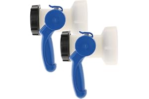 B Blesiya 2 x 1000L Adaptador con grifo para depósito de agua de lluvia, llave de paso, entrada de 75 mm de diámetro interior