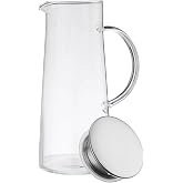 Amazon Basics Borosilicate Glass Jug 1370ml - Versatile Serving Companion | Ideal for Large Gatherings | Multipurpose Jug | S