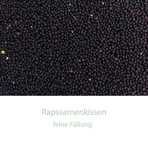 Rapssamenkissen 40x40cm 4-Kammer XXL Bio Stoff blau-weiß /Wärmekissen / Körnerkissen