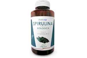 NATURAL SPRINT Spirulina Bio Alto Dosaggio - 360 Compresse | 3000mg Spirulina per Dose | Tit. Ficocianina 17% Vit. B12 Folacina, Vit. del gruppo B | Proteine Vegetali per Vegani. Nuova Formula Agricoltura Biologica