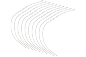 LOAZYANC Connecteur de Boucle de pêche en Nylon Conile de pêche en Nylon Boucle de pêche à Mouche Blanche 30 LB 10pcs.