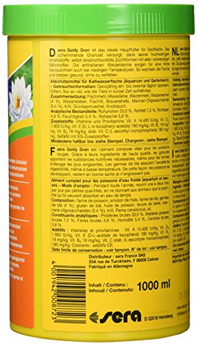 sera 00872 goldy gran 1000 ml – Granulatfutter für größere Goldfische und andere Kaltwasserfische - 3
