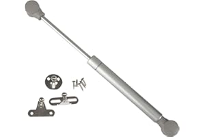 Amig - Kompas gazowy do podnoszenia drzwi abatable do mebli | Mod.97 | 247 x 15 mm | Odporność na obciążenie: 8 kg | Amortyzator do otwierania w górę bez wpływu | Srebrny