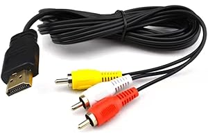 Yiany Cavo HDMI a 3RCA 1080P HDMI maschio a RCA Audio Video AV Adattatore Convertitore Cavo per HDTV DVD