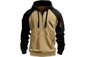 MEDUOLA Sweat à Capuche Homme Polaire Sweat Zippé Manches Longues Pull Homme Correspondance des Couleurs Saision Automne Hiver Hoodie