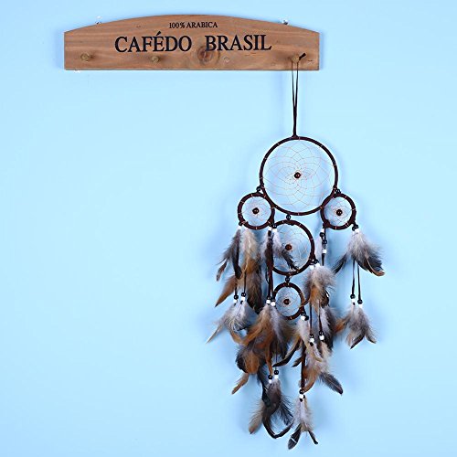 SOLEDI Dreamcatcher Traumfänger Glücksbringer aus der schönsten Geschichten in der amerikanischen indischen Mythologie Braun - 4