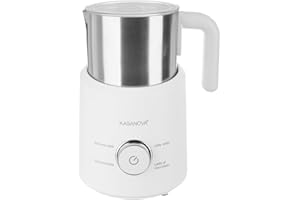 KASANOVA Espumador de leche eléctrico 4 en 1 500 W, jarra 700 ml blanco
