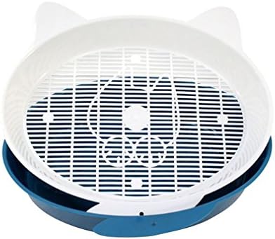 nuxisk Sifting Cat Pan Litter Box with Frame Easy to Clean Odor Free Stain Resistant,Suitable for Small Cats and Small Animals (Blue)