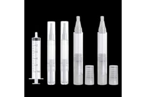 HyzaPhix 5 Pezzi Penna Contenitore Cosmetico Plastica, 5ml 6ml Penne a Spirale Vuote, Cuticle Oil Pen Empty, Penne Vuote con Punta a Pennello Trasparente Portabile Contenitori per Cosmetica