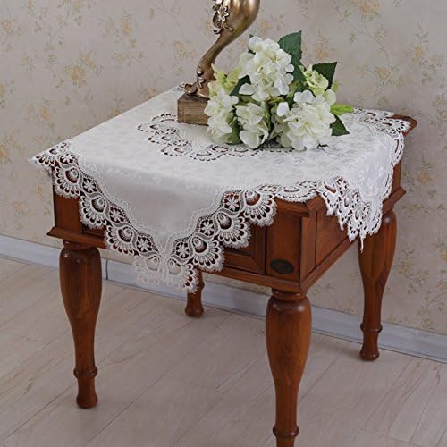 Lace tablecloth/ bedside table cover/ TV cover towel/ refrigerator/European-style white table cloth/ table cloth/fabrics /Microwave scarf-A 150x150cm(59x59inch)