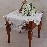 Material:Spitze XAIOJIBA Spitzen Tischdecke/nachttisch Cover/tv Abdeckung Handtuch/kühlschrank/europ?isch Anmutenden Wei?en Tischdecke/tischtuch/Stoffe/mikrowelle Schal-a 135x135cm(53x53inch)