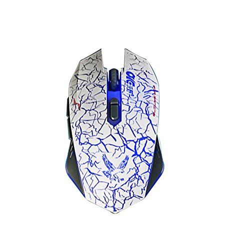 Qinqin Geräuschlose Maus Wrangler Upgrade Gaming Maus Profi Edition Weiß Weiß - 