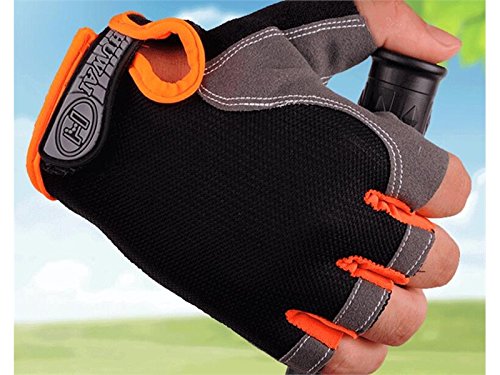 Preisvergleich Produktbild XeibD Rutschfeste Handschuhe Atmungs Fitness Hanteln Ausrüstung Krafttraining Half Finger Handgelenk Sport Handschuhe für Männer Frauen (M)