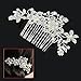 Charm Bridal Wedding Silver Crystal Rhinestones Pearls Women Hair Comb Clip Hot