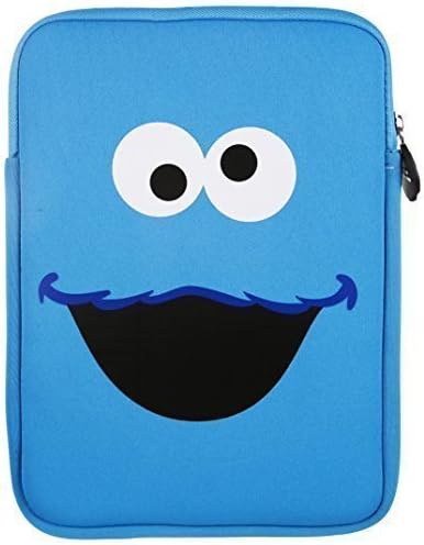 Tablet/Standard iPad/eBook/ Sleeve ~ Zipped Case ~ Sesame Street ~ COOKIE MONSTER