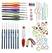 Produktbild Häkelnadel set, Häkelnadeln Stricknadeln Crochet Kit / Hamper - Inklusive Premium-Häkeln Haken, Messer, Fingerhut, Maßband, Zähler, Stricken Brosche, Nadelkappe , Nadeln