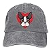 Produktbild Baseball Caps für Herren/Damen,Golf-Kappen,Boston Terrier Face Men's Women's Adjustable Jeans Baseball Hat Denim Jeanet Cap Sports Cool Youth Golf Ball Unisex Cowboy hat fedora beach hiking skull 3D