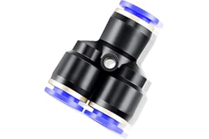 TAILONZ PNEUMATIC Raccordi a Y da 12 mm OD in plastica da collegare a 3 vie per il collegamento del tubo con il Push Fit PY12 (Confezione da 2)