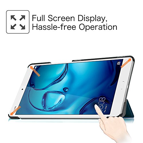 Fintie Huawei MediaPad M3 8.4 Hülle -Ultra Schlank Superleicht Ständer (SlimShell) Case Cover Schutzhülle Etui Tasche mit Ständer und Auto Sleep / Wake Funktion für 8.4″ Huawei MediaPad M3 8.0 Android Tablet-PC, Marineblau - 4