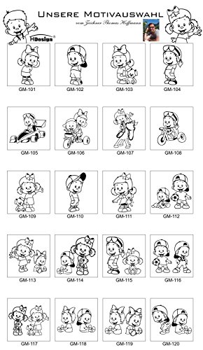 Babyaufkleber Kinderaufkleber mit eigenem Spruch Wunschtext GM-80 - 3