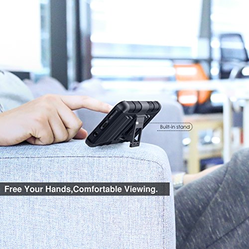 MoKo Samsung Galaxy S8 Funda - Cuerpo de la Resistente Funda Giratoria con Clip de la Correa Resistente Choque de Doble Capa para Samsung Galaxy S8 2017 5 8 Pulgadas Smartphone Negro MoKo Samsung Galaxy S8 Funda - Cuerpo de la Resistente Funda Giratoria con Clip de la Correa Resistente Choque de Doble Capa para Samsung Galaxy S8 2017 5 8 Pulgadas Smartphone Negro