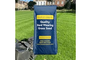 Boston Seeds Quality Grass Seed, Hardwearing Seed for Family Lawns & (1 x 5kg)