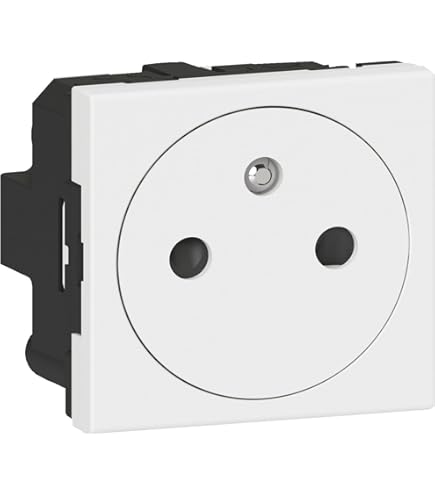 Interrupteur ou va-et-vient 10AX 250V~ Mosaic Easy-Led 1 module - blanc