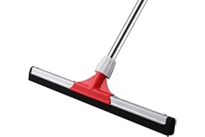 Mitclear Balai Raclette Sol de Large 43cm avec Manche(147cm), Brosse d'essuie-Glace au Sol en Lame de Double Mousse, Laveur de Sol à raclette pour Nettoyage de Garage, Douche, Salle de Bain, Cuisine