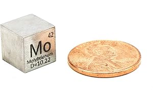 YVZOTCK 10 mm Cubo Metal Molibdeno 99,93% Alta Pureza Cubo Molibdeno Metal Tallado Elemento Periódico Tabla Cubo