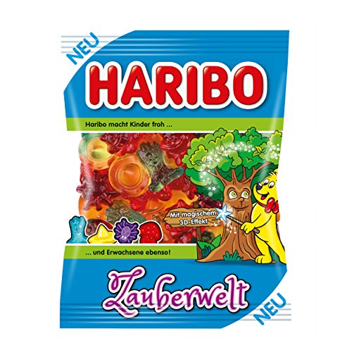 Haribo Zauberwelt, Fruchtgummi, Gummibonbon, Weingummi, Frucht Gummi, Gummibärchen, Tüte, 175 g Haribo Zauberwelt, Fruchtgummi, Gummibonbon, Weingummi, Frucht Gummi, Gummibärchen, Tüte, 175 g
