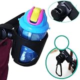 Kinderwagen Getränkehalter – welkey Buggy Kinderwagen Kinderwagen Trinken Flasche Tasse Halter mit Karabiner Clip Aufhänger - 5