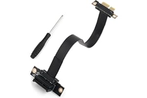 RONGZY PCI-E 3.0 Riser Kabel PCIe Extender Jumper for Graphics X1 to X1/ M to F/90° to 90° für Soundkarte,Aufnahmekarte,Netzwerkkarte,Erweiterungskarte PCIE 3.0 Verlängerungskabel Cable Length 20cm