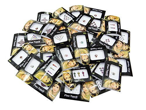 Banithani 36 Pcs Full Packets Assorted Multicolour Bindis Indian Forehead Temporary Tattoos