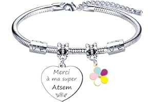GUOYU Cadeau Atsem Bracelet Atsem d'école Cadeau Atsem d'école Fin d'année Merci Atsem Cadeau Cadeau Atsem Noel Cadeaux Atsem d'école