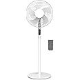 Futura 16" Pedestal Fan Oscillating Standing Fan Timer Remote Control Adjustable Height