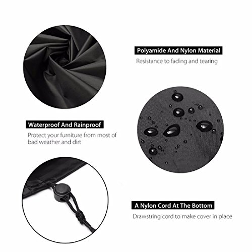 Fellie Cover Draußen Terrassenofen Abdeckung Wasserdicht Garten Feuerstelle Regen Schutzhülle 1,2m Hoch - 2