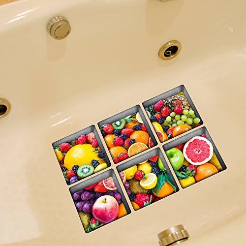 3D Fruit Pattern Bathtub Sticker Waterproof Bathroom Decorative Decal