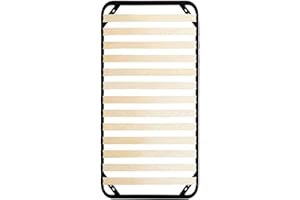 IZTOSS Sommier 90x190cm Sommier à Lattes pour Adulte en Bois(Sommier 90x190-0pied)