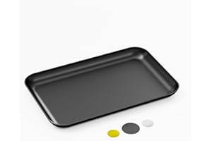 SAFFRUFF Vanity & Perfume Tray: Bathroom Tray Organiser Stainless Steel - Small Cosmetic Tray - Countertop Organizer Plate Holder for Jewelry Candles Soap Towel