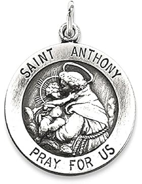 IceCarats Designer Schmuck Sterling Silber Antiqued heiligen Antonius Medaille