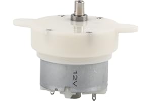 VIAGASAFAMIDO Motoriduttore in miniatura 12V 10Rpm DC, motore elettrico a bassa velocità con rotazione del silenziamento del terminale, prestazioni elevate e durata
