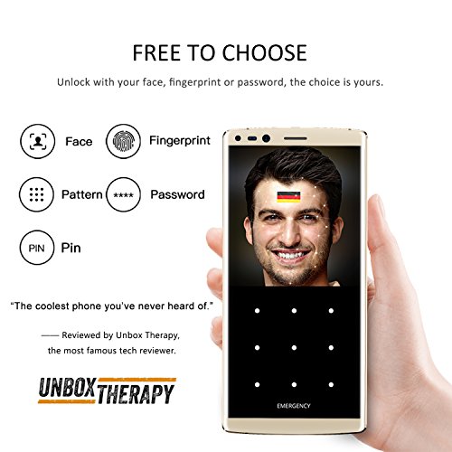 Handy ohne Vertrag,DOOGEE MIX 2 Dual SIM Guenstig Smartphone mit 4G Android 7.1,5.99 Zoll FHD Display 6GB+64GB RAM,Helio P25 Prozessor,8.0MP Dual Front Kameras,13MP+16MP Quad-Kameras,4060mAh handys,USB Type-C,Face Unlock-Gold