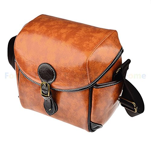 Fome Sac   tui de style vintage britpop en cuir synth  tique pour appareil photo DSLR Canon Nikon Sony Pentax   cadeau