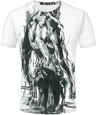 HONGJIA Men 3D Tshirts Funny Unisex Bane Batman Messy Creative Graphic Tees M