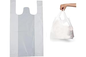 DAYMAND STORE | Bolsas Plastico 70% Reciclado | Bolsas de plastico de 42x53 cm | 50 Bolsas | Bolsas Plastico camiseta | Bolsa Plastico asas | Galga 200 | Bolsa Camiseta