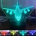 Price comparison product image 3D Airbus Plane Night Light Illusion Lamp 7 Color Change LED Touch USB Table Gift Kids Toys Decor Decorations Christmas Valentines Gift