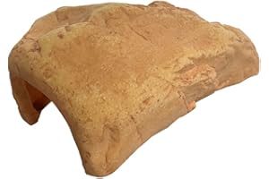 HOUTOKIT Reptile Rock Hide Cave, Simulation Resin Escaping Hidden Rock Habitat Craft Decoration for Lizards Gecko Spiders Fish Tank (Large)